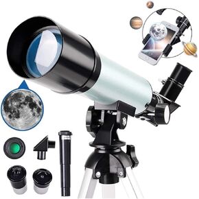 High Power Telescope, 50Mm Astronomy Telescope for Beginners Adults and Kids Refractor Telescope 360Mm Focal Length Compact Smartphone Adapter and Watching The Moon Binoculars