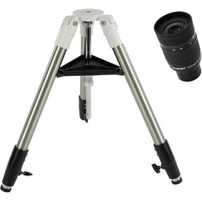 SVBONY SV225T Astronomical Telescope Tripod Extendable Aluminum Portable Tripod Bundle with SV135 1.25" Zoom Eyepiece, Zoom 7 to 21mm Telescope Accessories for Astronomical Observations