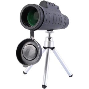 Portable 50x60 High Power Monocular Telescope with HD Lens, Dual Zoom, Waterproof & Fogproof, Phone Clip for Outdoor Use
