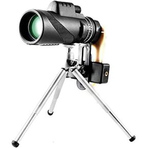 40x60 High Power Waterproof Monocular Telescope with Phone Clip & Tripod, HD Optical Zoom for Outdoor Activities