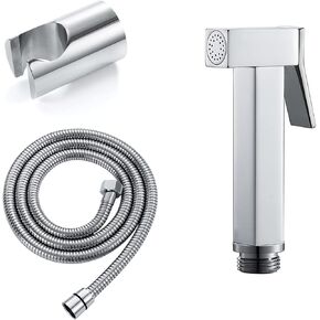 HandheldSprayer Square Cloth Diaper Sprayer, BrassSprayer for Toilet with Water Pressure Control, HandheldSprayer for Toilet Set,Matte Black(Chrome Plated)