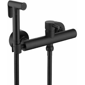 HandheldSprayer for Toilet, Black Single HandleFaucet Hot and Cold Water Diaper Sprayer for s Attachment with Hose