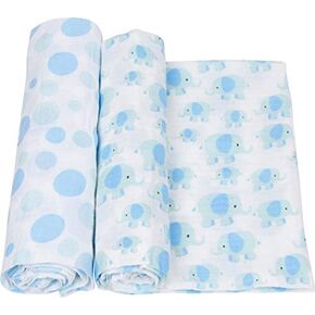 Miracle Blanket Soft Muslin Swaddles Newborn Nursery Sleep Essential - Pack of 2 Warm Wraps (Forest Owls)