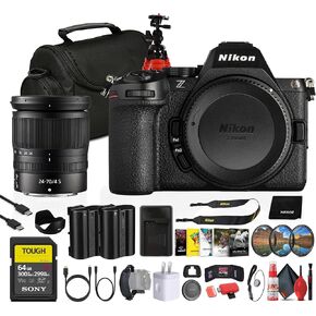 Nikon Z5 II Mirrorless Camera with 24-70mm f/4 S Lens | Full-Frame, 4K UHD Video, Stabilization (1687) + 64GB Card + EN-EL15C Battery + Photo Software + Camera Bag + HDMI/Micro Cable + More (Renewed)