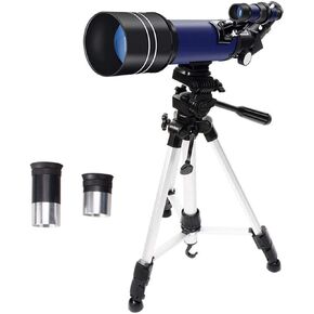 High Power 400/70mm Astronomical Telescope Refractor Telescope with Adjustable Tripod & Smartphone Adapter, Telescope for Kids Adults Beginners Binoculars