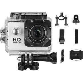 Waterproof Action Camera-1080P 12MP Full HD Sports Camera Underwater 30M, 140 Degree Wide-Angle Mini DV Camcorder with Multi Accessories