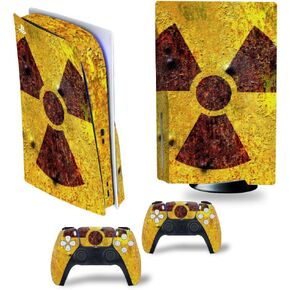Hazard Skin Compatible with Ps5 Disc Version of The Controller, with Anti-Slip Features and Modern Design Vinyl Protection Stickers radiate-0071