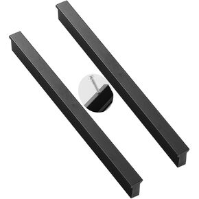 Cupboard Handles,Aluminum Alloy Kitchen Cabinet Door Handle,2 Packs Cabinet Pulls Aluminum Alloy Handle T-Shape Cupboard Drawer Knobs,Kitchen Levers for Bathroom,Closet,Wardrobe,Cabinet Hardware(Black in Saudi Arabia
