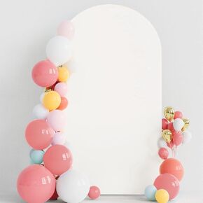 Wedding Arch Backdrop Cover Spandex Arch Stand Covers 2-Sided Round Top Chiara Arch Stretchy Backdrop Stands Cover for Birthday Ceremony Banquet Party Decoration Black 6.6FT