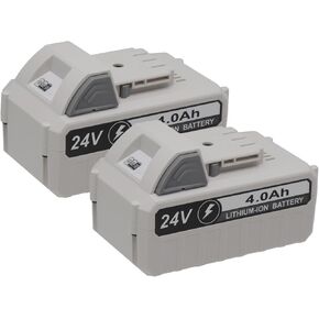 2 Packs Replacement 4.0Ah 24V Lithium Battery for Snow Jo Sun Jo 24V Series Cordless Power Tools, Compatible with Snow Jo 24VBAT-LTX 24VBAT-LTW 24VBAT-LTE 24VBAT 24V-X2-SB18 24VBAT-XR