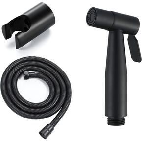 Sprayer Kit for Toilet, Hand Held Sprayer Single Handle Brass Toilet Attachment for Pet Bath, Personal Hygiene, Closestool, Black Finish