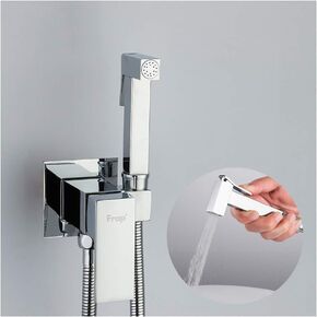 ChromeSprayer Brass Handheld Shower Toilet Sprayer Cold Hot Water Mixer Square Shower Spray for Bathroom
