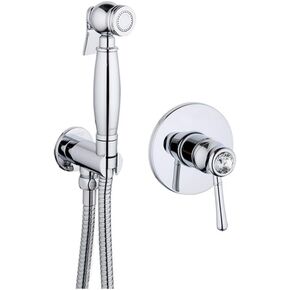 Chrome HandheldToilet Sprayer Brass BathroomSprayer with Hot and Cold Water Baby Cloth Diaper Sprayer Set for Feminine Hygiene, Watering Flower
