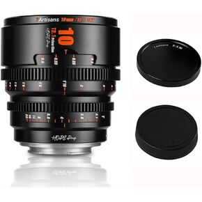 7AR TISANS 10MM T2.1 Cine Lens ، عدسة أفلام سينمائية كبيرة فتحة لكاميرات Sony e Mountless A6500 A6600 FX3 A7S3 A7M3 A7R3 A7M4 FS/A/NEX/A6/A7 Series