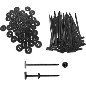 50Pcs Nylon Universal Cable Tie Buckle, Heavy Duty Self-Locking Nylon Zip Ties Holder, New Multifunctional Cable Tie Buckle for Car Daily Repair，Non Baby Product