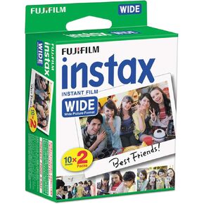 Fujifilm 16468498 Instax Wide Film Twin Pack, 800 ASA, 20-Exposure Roll