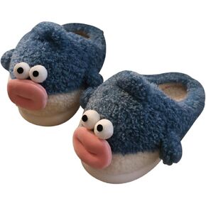 Premium Comfort Thermal Adorable Pufferfish Non Slip Women's Fuzzy House Slippers Indoor Soft Warm Cute Home Shoes