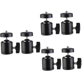 6pcs Mini Tripod Head Threaded Mount Pan Functionality Compact Design for Cameras Camcorders Durable Construction Lightweight and Portable
