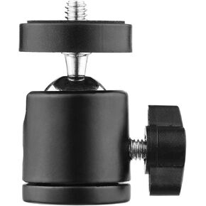 Andoer Mini Ball Head Swivel Tripod Head Adapter Mounting Base 360 Degree Swivel with Universal 1/4 Inch Screw Mounts for DSLR ILDC Camera DV Tripod Monopod