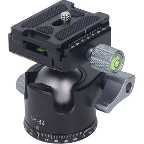 DSLR Camera Tripod Ball Head ، Aluminoum Camera Camera Tripod Mini Ball Head Mount ، أعلى 1/4in أسفل 3/8in لفريق DSLR كاميرا كاميرا Monopod كاميرا Monopod