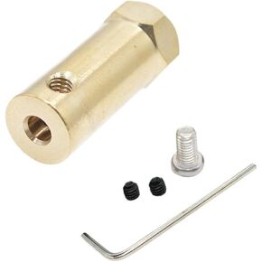 Long Shaft Coupling Long 30mm Brass Hexagonal Coupling DC Electronic Starter Connector Model Accessories(3MM)