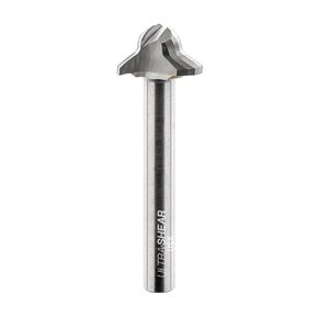 Juice Groove Router Bits, 1/2" Cove with 30° Chamfer, Carbide Head, USA Made, 3 Flute, CNC Bits for Cutting Board Grooves - US2500JG