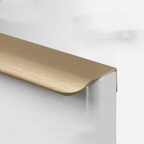 Cupboard Handles,Aluminum Alloy Kitchen Cabinet Door Handle,Invisible Door Handle Wardrobe Cupboard Drawer Knobs Kitchen Cabinet Pulls Hidden Handle Furniture Hardware,(Bronze gold,Length 150mm)