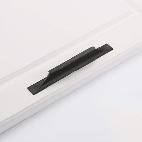 Cupboard Handles,Aluminum Alloy Kitchen Cabinet Door Handle,Modern Style Cabinet Pulls,Brushed Golden Furniture Handles Aluminum Alloy Hardware for Kitchen Bathroom Wardrobe,Matt Black Knobs Cupboard