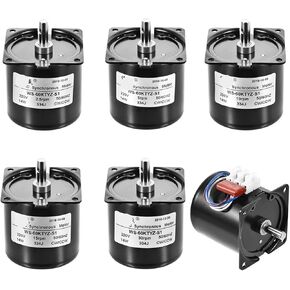 WS-60KTYZ-S1 Permanent Magnet Synchronous Electronic Starter AC 220V 14W Gear Electronic Starter 2.5/5/10/15/30RPM Low Speed Geared Electronic Starter(2.5rpm)