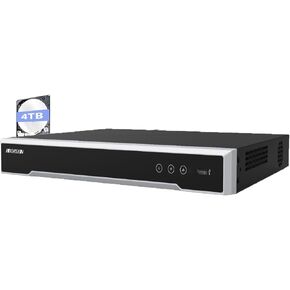 HIK 16CH 4K NVR DS-7616NI-Q2/16P with 4TB HDD 16CH PoE 8MP 4K Network Video Recorder NVR with Built-in PoE Ports for IP PoE Network Cameras H.265 2xSATA Compatible with Hikvision Hik-Connect APP