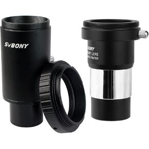 SVBONY T Adapter and T2 T Ring Adapter Telescope Camera Adapter, Bundle 2X Barlow Lens 1.25 inch Telescope Accessory with M42 Thread