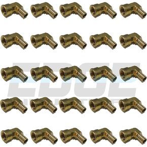 1/2" Hose ID to 1/2" Female NPT FNPT 90 Degree Brass Elbow Fitting Fuel/AIR/Water/Oil/Gas/WOG (Qty 01)