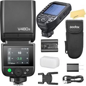 Godox V480S V480 S TTL Camera Flash with Godox XProII-S Flash Trigger for Sony Camera Flash Speedlite Light,2.4G HSS 1/8000s,650 Full-Power Flashes,GN50,7.2V/2200mAh Li-ion Battery,1.7s Recycle Time
