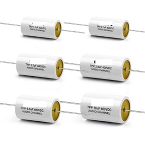 2Pcs Audio Capacitor Polypropylene MXP Audiophile Frequency-Divided 400V 1.5UF 2.2UF 3.3UF 4.7UF 6.8UF 10UF for Speaker Audio(400V2.7UF)