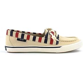Sperry Women's Lounge Away Sneaker, Natural/Red, 8 M US