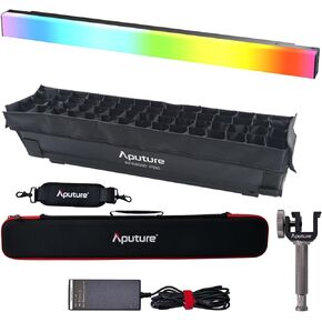 Aputure Infinibar PB6 Flexible Wireless Versatile and Easy-to-Mount Pixel Bar Bundle with Aputure INFINIBAR PB6 Rectangular LED Light Modifier Softbox with 45-Degree Grid (2 Items)