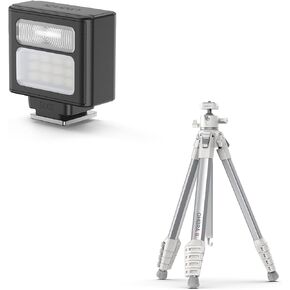 ULANZI SL02 Mini Flash and ULANZI Camera Travel Tripod White