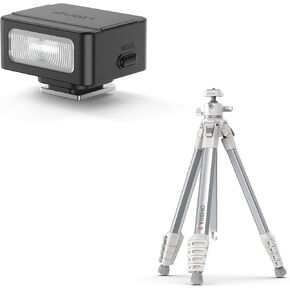 ULANZI SL01 Mini Flash Speedlite and ULANZI Camera Travel Tripod White