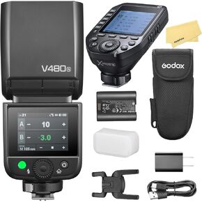 Godox V480N V480 N TTL Camera Flash with Godox XProII-N Flash Trigger for Nikon Camera Flash Speedlite Light,2.4G HSS 1/8000s,650 Full-Power Flashes,GN50,7.2V/2200mAh Li-ion Battery,1.7s Recycle Time