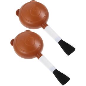 2Pcs Small Squeeze Blower and Brush Tool for Cleaning Blowers for Lens and Camera Maintenance with Brush Head