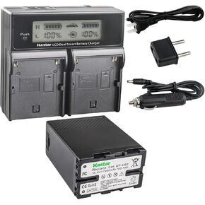 Kastar BP-U100 AC LCD Dual Fast Charger Compatible with Sony BP-U30 BP-U35 BP-U60 BP-U60T BP-U66 BP-U65 BP-U68 BP-U70 BP-U90 BP-U95 BP-U96 BP-U100 Battery, BC-U1 BC-U2 BC-CU1 Charger