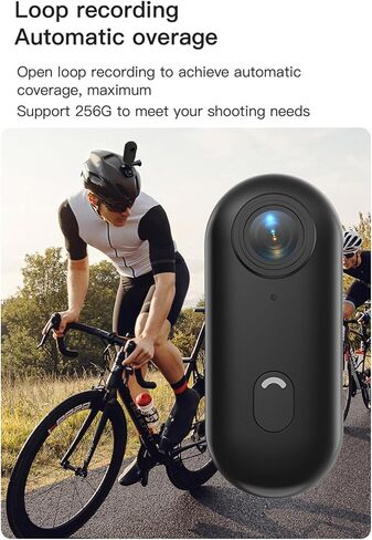 Andoer 4K 30 إطارًا في الثانية كاميرا صغيرة تعمل WIFI Sports Camera 120 ° بزاوية عريضة بطارية مدمجة مع حبل مغناطيسي مشبك مقاومة للماء الملحقات للأنشطة الخارجية in Kuwait