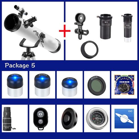 Telescope Reflectors Astronomical Telescope,Telescope for s,telescopes for Astronomy Beginners,Portable Telescope with 3pcs Eyepiece Telescope in Saudi Arabia