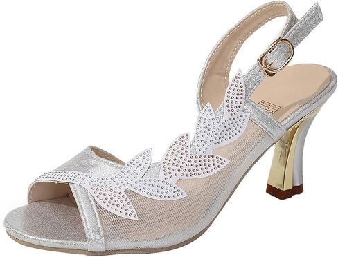Women's Chunky Heels Open Toe Block Ankle Strap Comfort Sandals Evening Party Prom Dance Shoes in Saudi Arabia