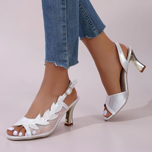 Women's Chunky Heels Open Toe Block Ankle Strap Comfort Sandals Evening Party Prom Dance Shoes in Saudi Arabia