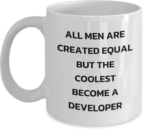 Developer Gift for Valentine's, Funny Quote White Coffee Mug, 11oz or 15oz Capacity, Ceramic, Microwave and Dishwasher Safe, Perfect for Developer Enthusiasts in Saudi Arabia