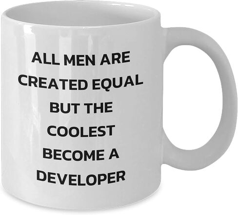Developer Gift for Valentine's, Funny Quote White Coffee Mug, 11oz or 15oz Capacity, Ceramic, Microwave and Dishwasher Safe, Perfect for Developer Enthusiasts in Saudi Arabia