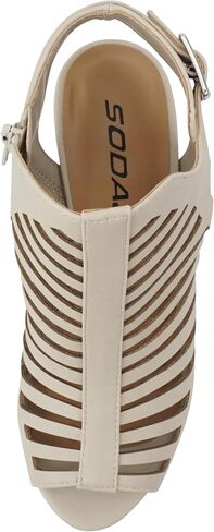 Soda Shaky ~ Women Open Toe High Cone Heel Gladiator Sandal with Adjustable Ankle Strap in Saudi Arabia