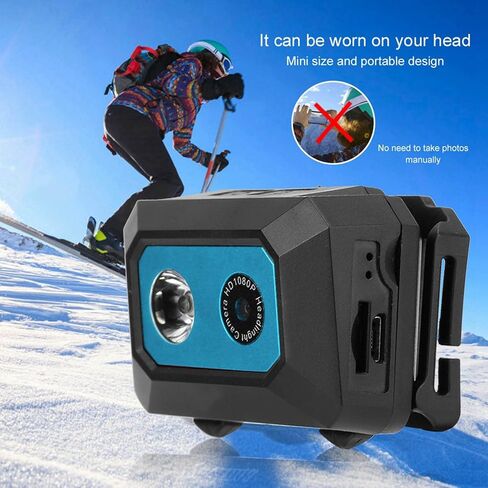 كاميرا فيديو Plplaaoo ، كاميرا Vlogging ، Go Pro Camera ، كاميرا الحركة الرياضية ، Ultra HD 1080p الرياضة ، مسجل فيديو مقطع فيديو للمغامرة ، لمختلف الأنشطة (Black Blue) in Kuwait