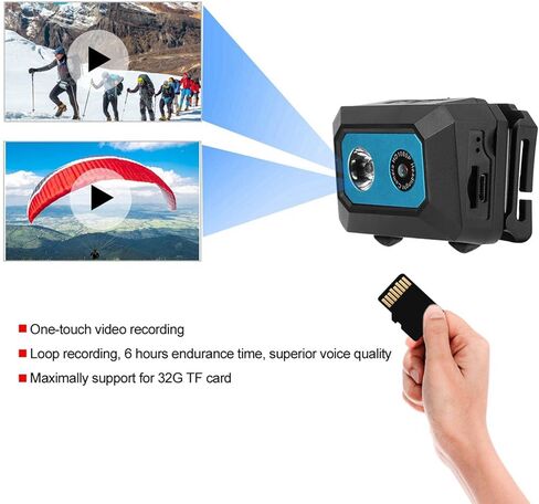 كاميرا فيديو Plplaaoo ، كاميرا Vlogging ، Go Pro Camera ، كاميرا الحركة الرياضية ، Ultra HD 1080p الرياضة ، مسجل فيديو مقطع فيديو للمغامرة ، لمختلف الأنشطة (Black Blue) in Kuwait